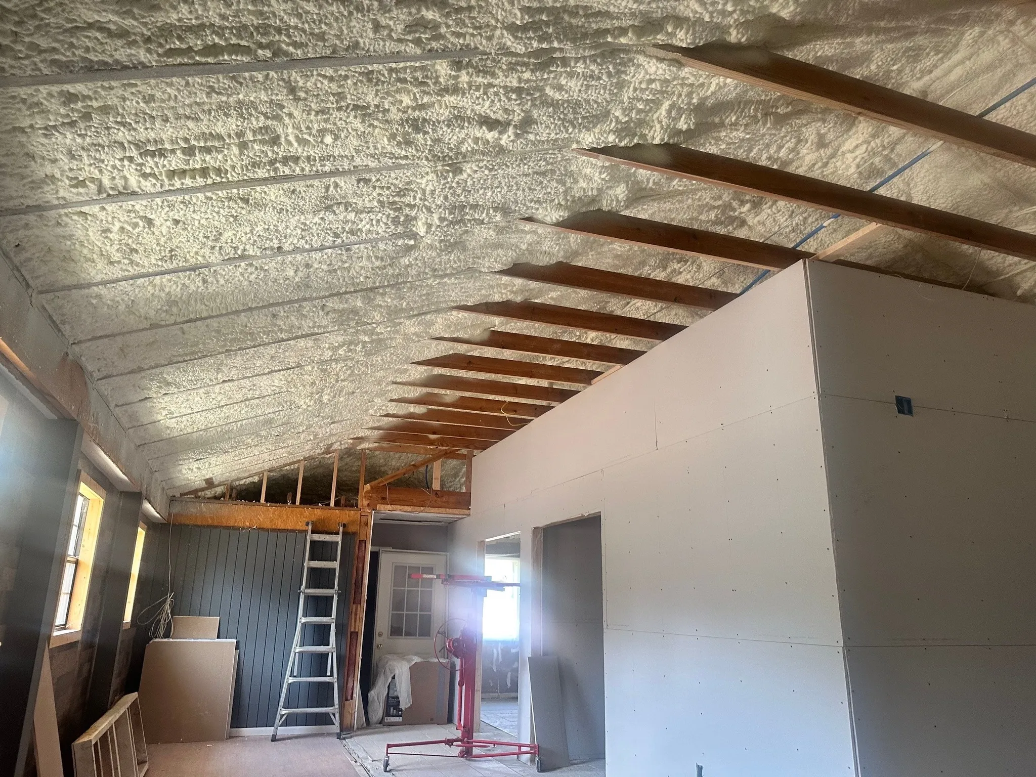 Spray foam insulation